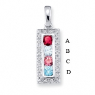 Picture of 14KW Family Jewelry Diamond Semi-Set Pendant