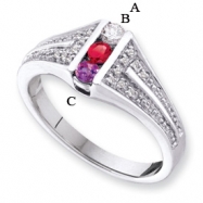 Picture of 14KW Family Jewelry Diamond Semi-Set Ring