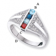 Picture of 14KW Family Jewelry Diamond Semi-Set Ring