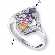 Picture of 14KW Family Jewelry Diamond Semi-Set Ring