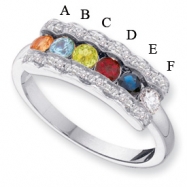 Picture of 14KW Family Jewelry Diamond Semi-Set Ring