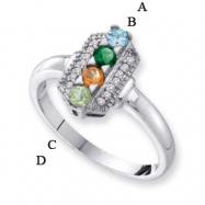 Picture of 14KW Family Jewelry Diamond Semi-Set Ring