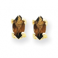 Picture of 14k 5x2.5 Marquise Smokey Quartz Earring