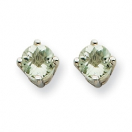 Picture of 14kw 4mm Round Green Amethyst Earring