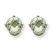 Picture of 14kw 6mm Round Green Amethyst Earring