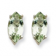 Picture of 14kw 10x8mm Marquise Green Amethyst Earring