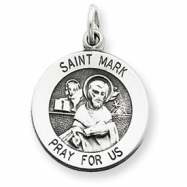 Picture of Sterling Silver Antiqued Saint Mark Medal