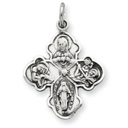 Picture of Sterling Silver Antiqued 4-way Medal