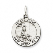 Picture of Sterling Silver Antiqued Infant Jesus Medal