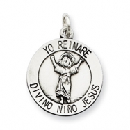 Picture of Sterling Silver Divino Nino Medal (Divine Infant Jesus)