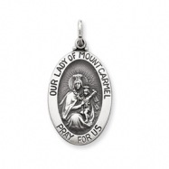 Picture of Sterling Silver Antiqued Our Lady of Mount Carmel Medal