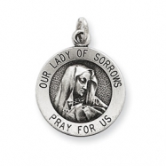 Picture of Sterling Silver Antiqued Our Lady of Sorrows Medal