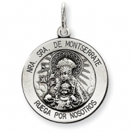 Picture of Sterling Silver Antiqued Montserrate Medal