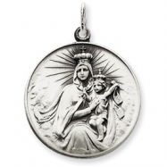 Picture of Sterling Silver Antiqued Our Lady of the Holy Scapular Medal