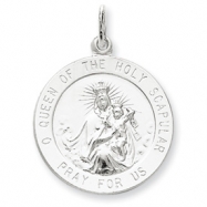 Picture of Sterling Silver Queen of the Holy Scapular Medal