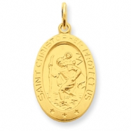 Picture of 24k Gold-plated Sterling Silver Saint Christopher Medal