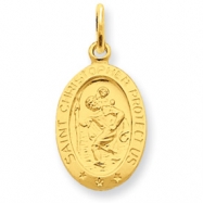 Picture of 24k Gold-plated Sterling Silver Saint Christopher Medal