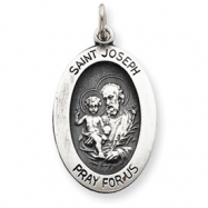 Picture of Sterling Silver Antiqued Saint Joseph Medal