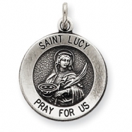 Picture of Sterling Silver Antiqued Saint Lucy Medal