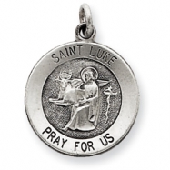 Picture of Sterling Silver Antiqued Saint Luke Medal