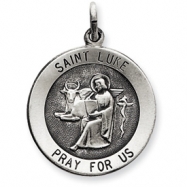 Picture of Sterling Silver Antiqued Saint Luke Medal