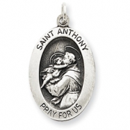 Picture of Sterling Silver Antiqued Saint Anthony Medal