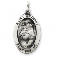 Picture of Sterling Silver Antiqued Saint Anthony Medal