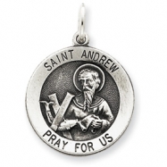 Picture of Sterling Silver Antiqued Saint Andrew Medal