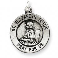 Picture of Sterling Silver Antiqued Saint Elizabeth Seton Medal