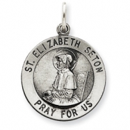 Picture of Sterling Silver Antiqued Saint Elizabeth Seton Medal