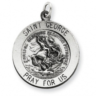 Picture of Sterling Silver Antiqued Saint George Medal