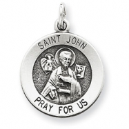 Picture of Sterling Silver Antiqued Saint John Medal