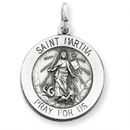 Picture of Sterling Silver Antiqued Saint Martha Medal