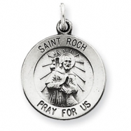 Picture of Sterling Silver Antiqued Saint Roch Medal