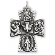 Picture of Sterling Silver Antiqued 4-way Medal