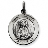 Picture of Sterling Silver Antiqued Saint Gabriel Medal