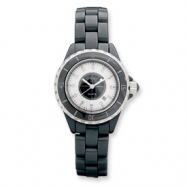 Picture of Ladies Chisel Black Ceramic/Black & White Dial Watch