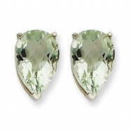 Picture of 14kw 12x8 Pear Green Amethyst Earring