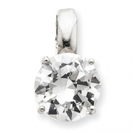 Picture of Sterling Silver Round CZ Pendant