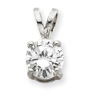 Picture of Sterling Silver Round CZ Pendant