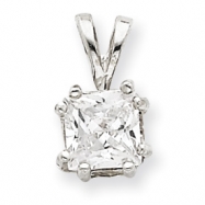 Picture of Sterling Silver Princess CZ Pendant