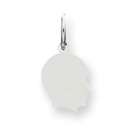 Picture of Sterling Silver Engraveable Boy Disc Charm