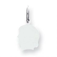 Picture of Sterling Silver Engraveable Girl Disc Charm