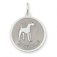 Picture of Sterling Silver Airedale Disc Charm