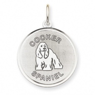 Picture of Sterling Silver Cocker Spaniel Disc Charm