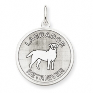 Picture of Sterling Silver Labrador Retrieve Disc Charm