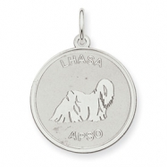 Picture of Sterling Silver Lhasa Apso Disc Charm