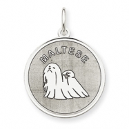 Picture of Sterling Silver Maltese Disc Charm