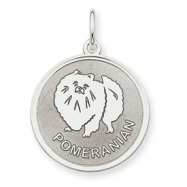 Picture of Sterling Silver Pomeranian Disc Charm