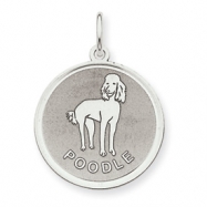 Picture of Sterling Silver Poodle Disc Charm